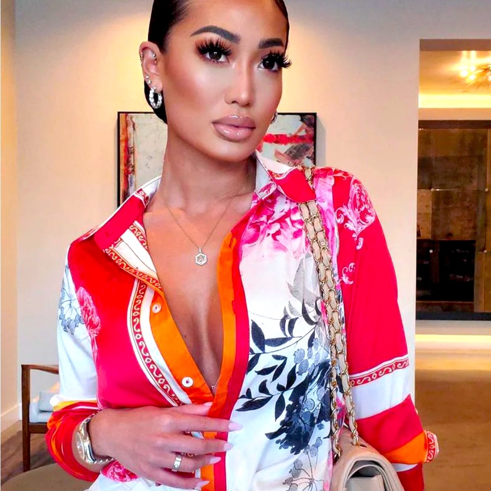 Multi colored blouse.